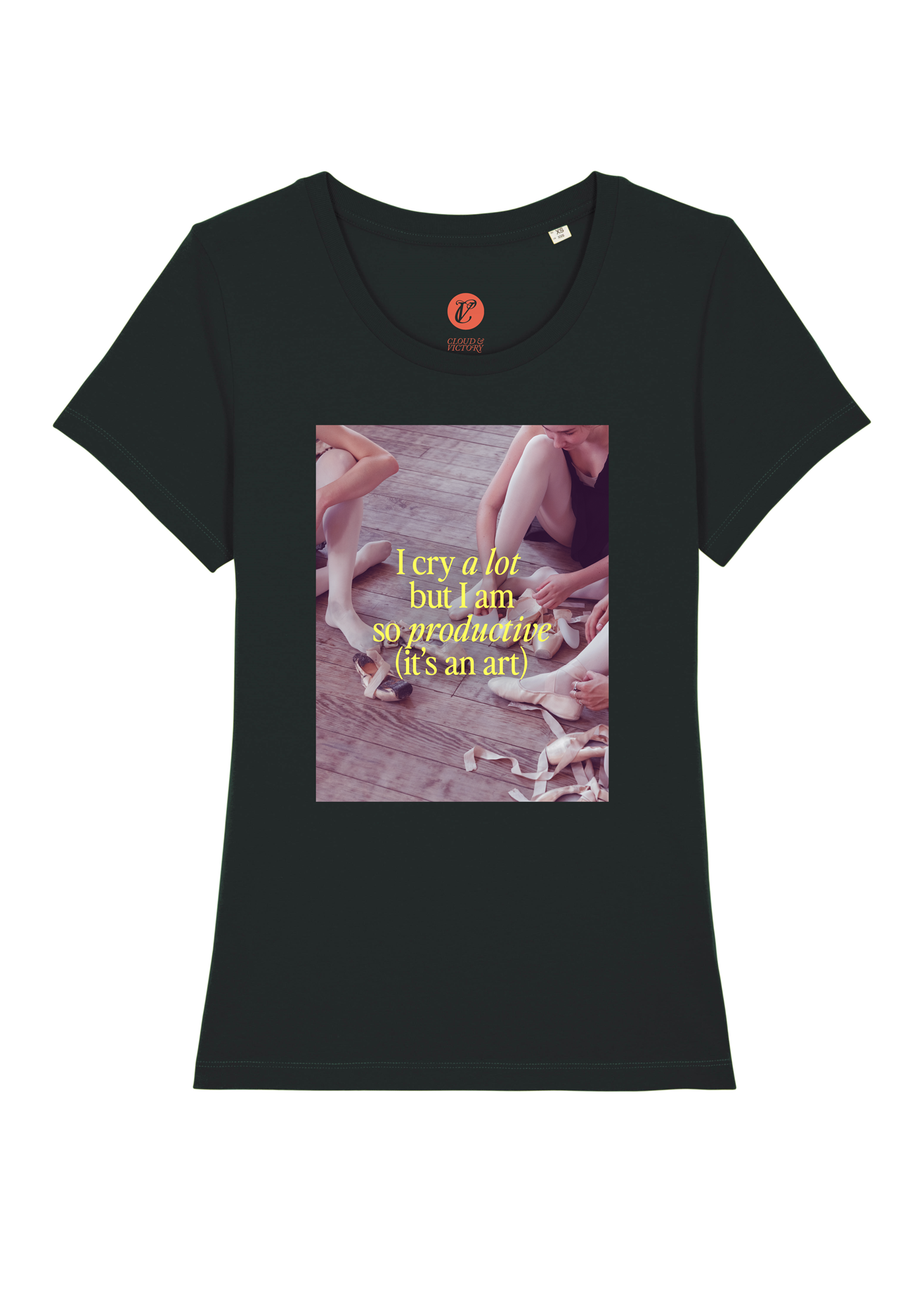 I Cry Alot But I Am So Productive Tee - Women's - Cloud & Victory