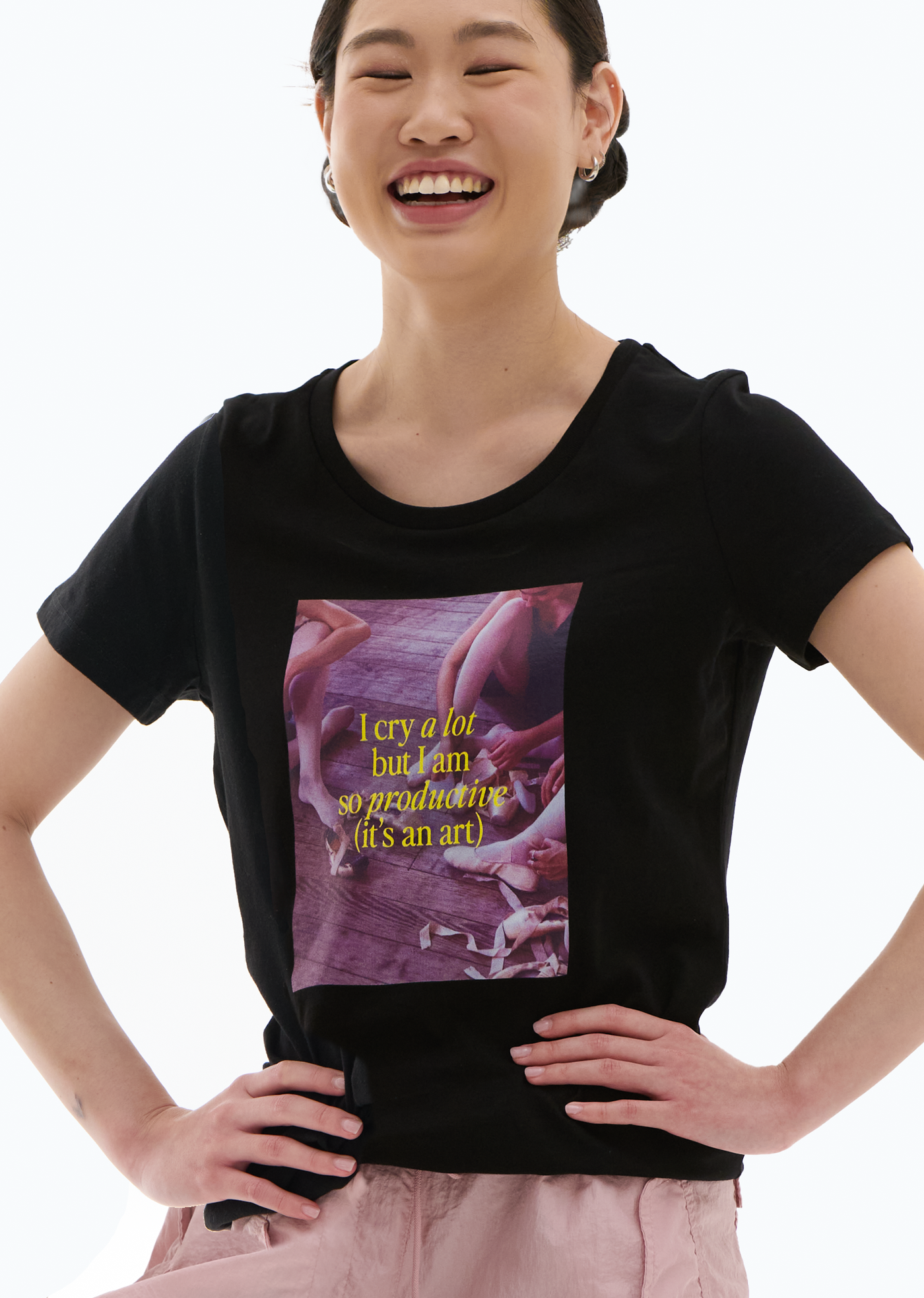 I Cry Alot But I Am So Productive Tee - Women's - Cloud & Victory