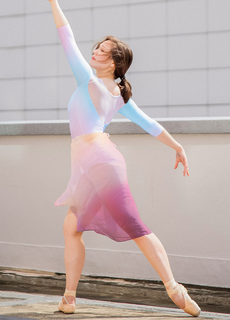The Ombré Rehearsal Skirt - Dusk Rose - Ethical dancewear and ballet clothing by Cloud and Victory