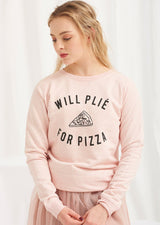 The Plie for Pizza Sweater - Ethical dancewear and ballet clothing by Cloud and Victory